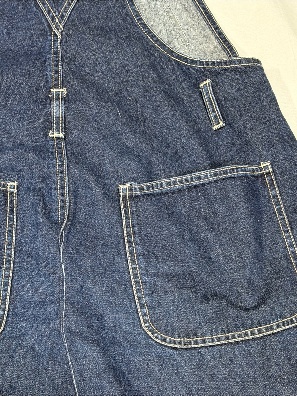 REVOLT Y2K “90s style Denim Overall Dress Medium Dark Wash Pinafore Jumper - Picture 10 of 13